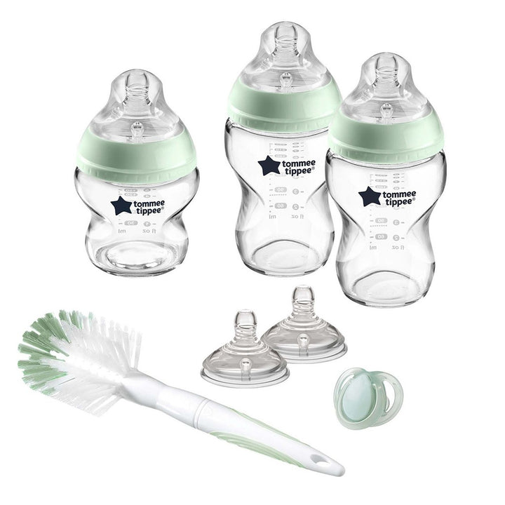 Tommee Tippee Closer To Nature Newborn Starter Clear Glass Baby Feeding Bottle Set For 0+ Months - Assorted - Easy Pharmacy LLC