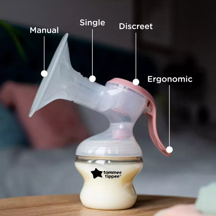 Tommee Tippee Made For Me Single Manual Breast Pump-Pink Color - Easy Pharmacy LLC
