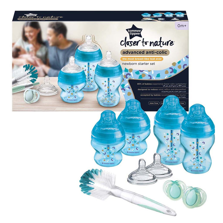 Tommee Tippee Closer To Nature Advanced Anti-Colic Valve Newborn Feeding Bottle Starter Kit For 0+ Months - Assorted - Easy Pharmacy LLC