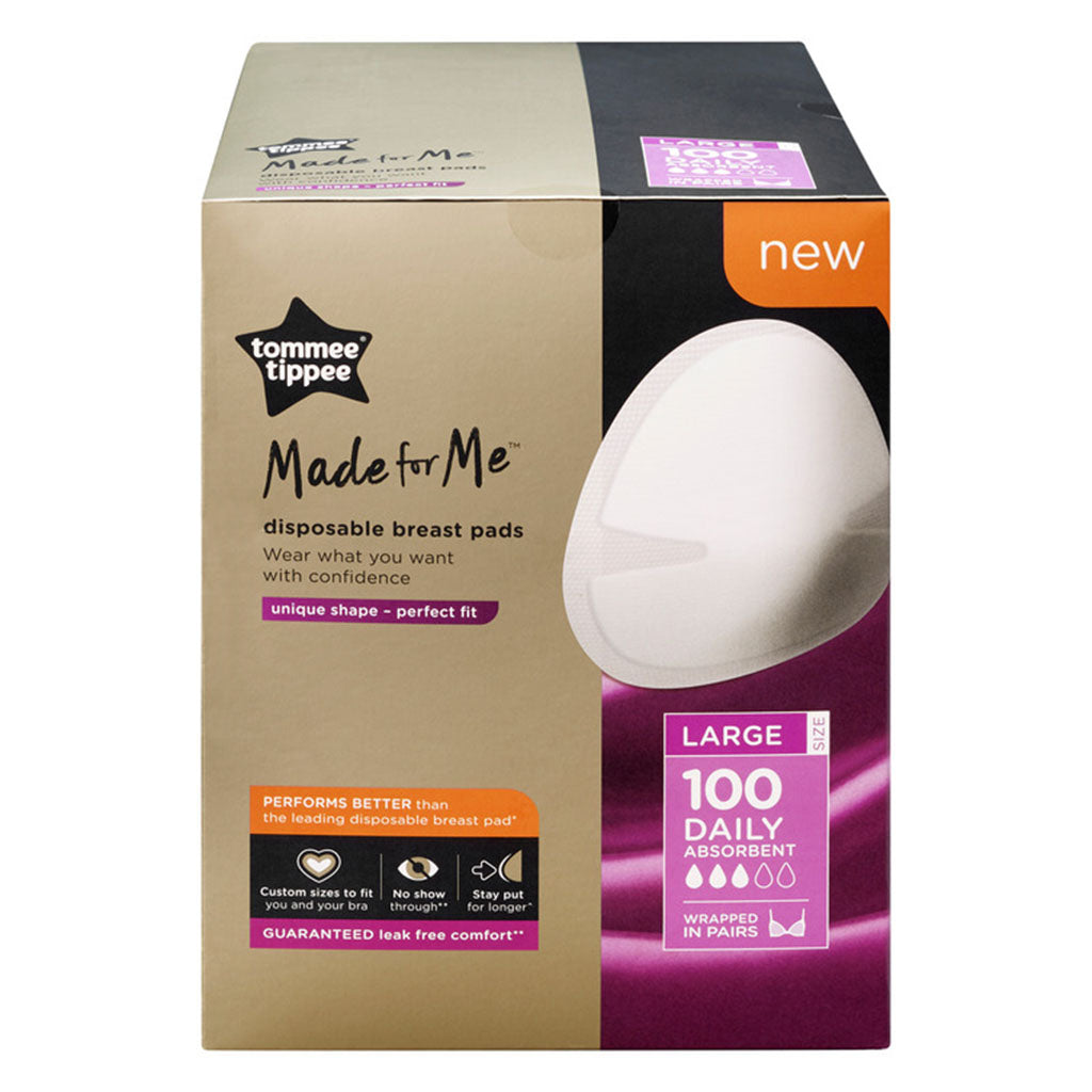 Tommee Tippee Made For Me Disposable Daily Absorbent Breast Pads - Large, Pack of 100’s - Easy Pharmacy LLC
