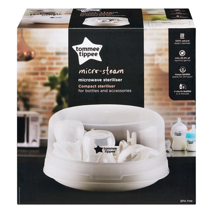 Tommee Tippee Micro-Steam Microwave Compact Steriliser To Sterilize Bottles & Accessories - Easy Pharmacy LLC