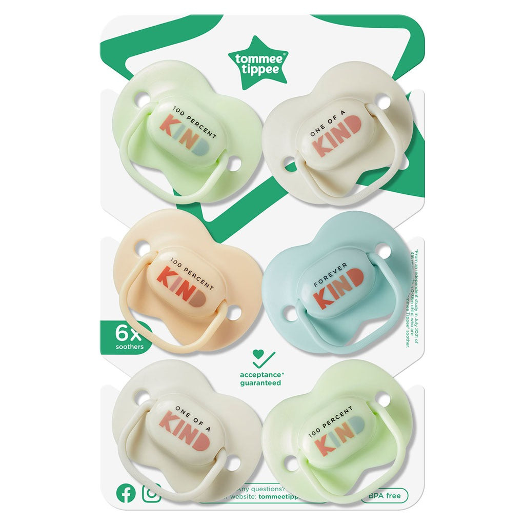Tommee Tippee Kind Anytime Soother For 0+ Months, Pack of 6’s - Easy Pharmacy LLC