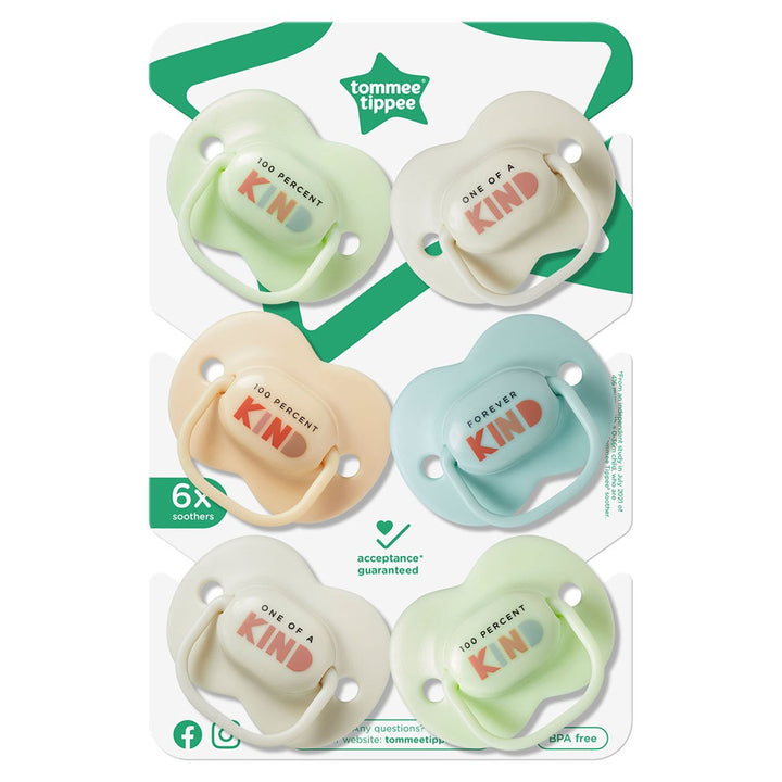 Tommee Tippee Kind Anytime Soother For 0+ Months, Pack of 6’s - Easy Pharmacy LLC
