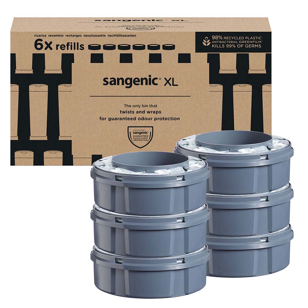 Tommee Tippee Twist And Click Nappy Disposal Bin Refill Cassette, Pack of 6's - Easy Pharmacy LLC