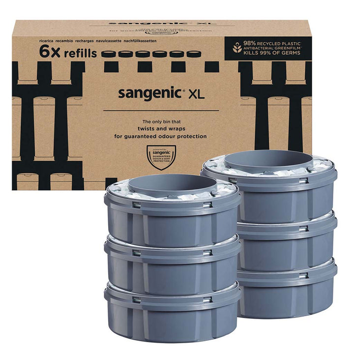 Tommee Tippee Twist And Click Nappy Disposal Bin Refill Cassette, Pack of 6's - Easy Pharmacy LLC