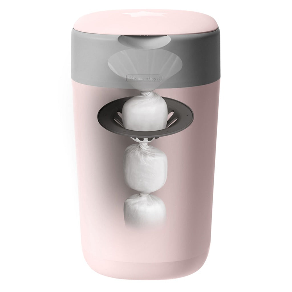 Tommee Tippe Twist And Click Advanced Nappy Disposal Bin - Pink - Easy Pharmacy LLC