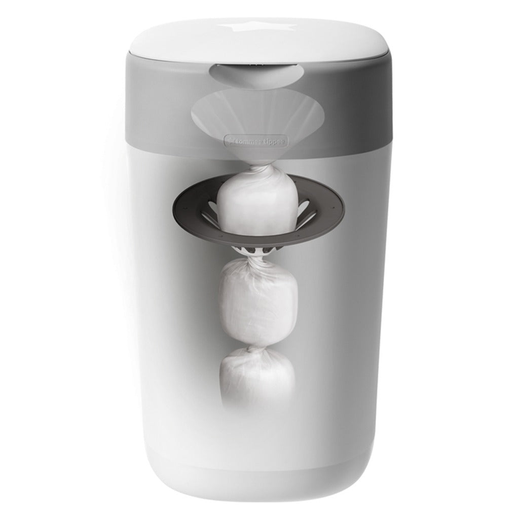 Tommee Tippee Twist & Click Advanced Nappy Disposal Bin + 6 Refill Cassette Complete Starter Set For Nappy Disposal - Easy Pharmacy LLC