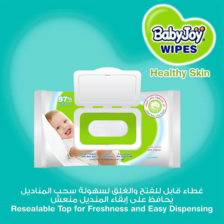 BabyJoy Healthy Skin Gentle Baby Wet Wipes With 0% Alcohol, Pack of 50's - Easy Pharmacy LLC