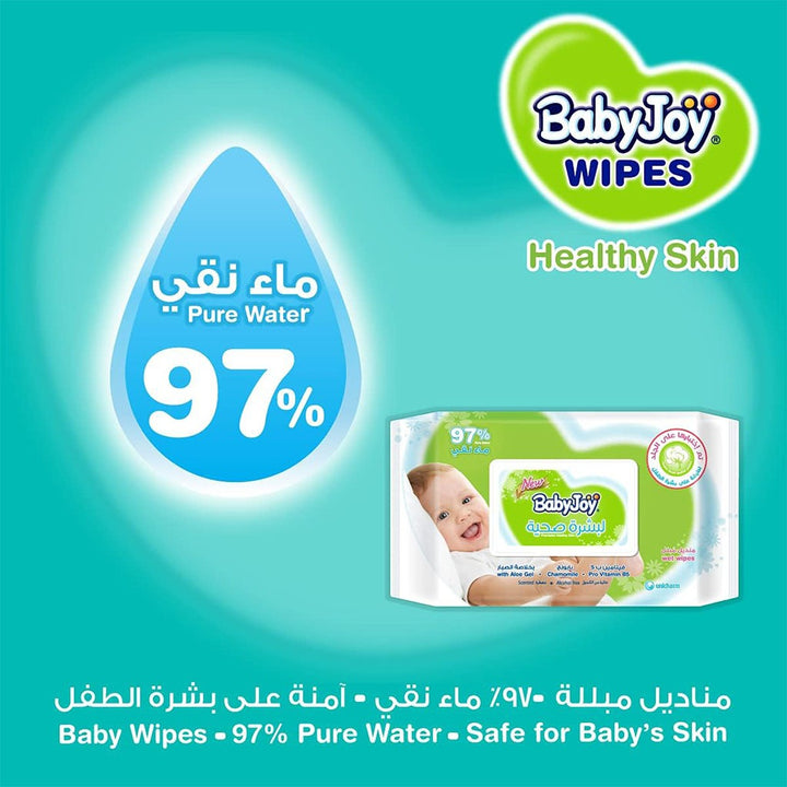 BabyJoy Healthy Skin Gentle Baby Wet Wipes With 0% Alcohol, Mega Pack of 200's - Easy Pharmacy LLC