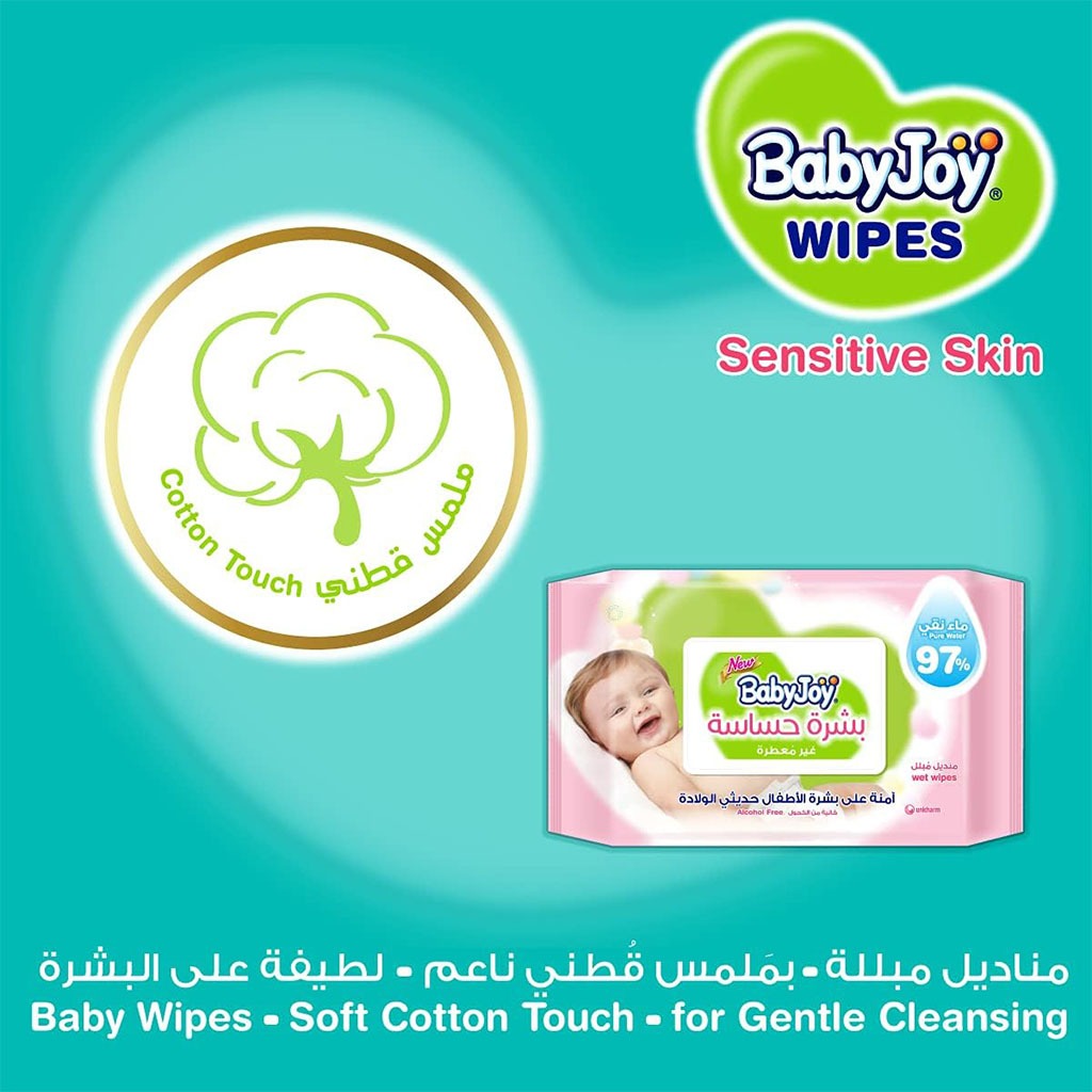 BabyJoy Sensitive Skin Baby Wet Wipes With 0% Alcohol, Mega Pack of 192's - Easy Pharmacy LLC