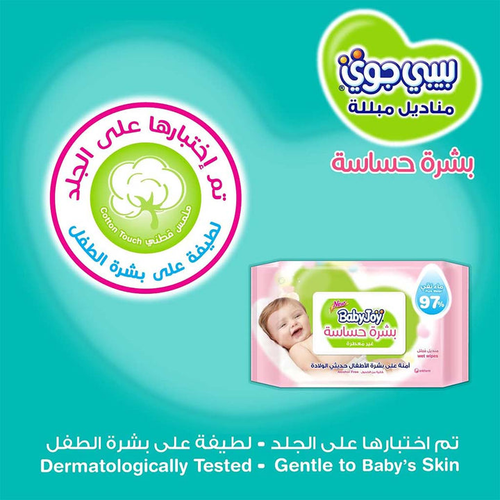 BabyJoy Sensitive Skin Baby Wet Wipes With 0% Alcohol, Mega Pack of 192's - Easy Pharmacy LLC
