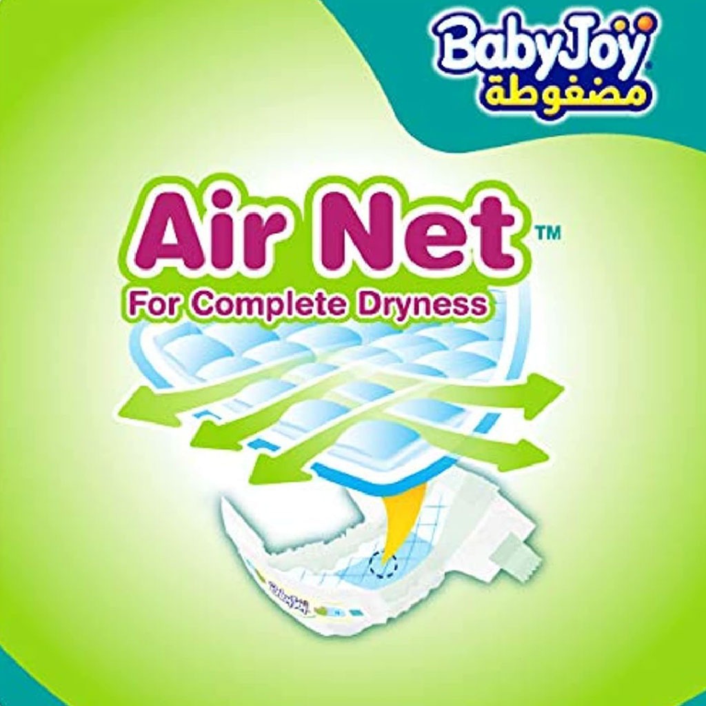 BabyJoy Compressed Diamond Pad Baby Diapers, Size 4, Large For 10-18Kg Baby, Giant Pack of 74's - Easy Pharmacy LLC