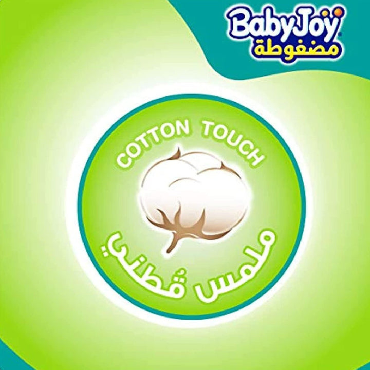 BabyJoy Compressed Diamond Pad Baby Diapers, Size 4+, Large Plus For 12-21Kg Baby, Mega Pack of 56's - Easy Pharmacy LLC