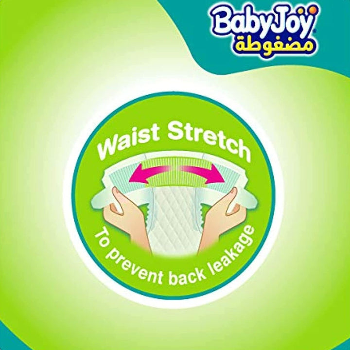 BabyJoy Compressed Diamond Pad Baby Diapers, Size 5, Junior, For 14-23Kg Baby, Value Pack of 27's - Easy Pharmacy LLC