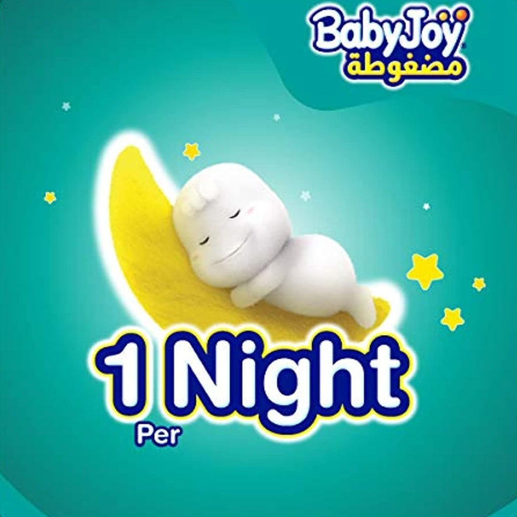 BabyJoy Compressed Diamond Pad Baby Diapers, Size 6, Junior, XXL For 16-25Kg Baby, Jumbo Pack of 60's - Easy Pharmacy LLC