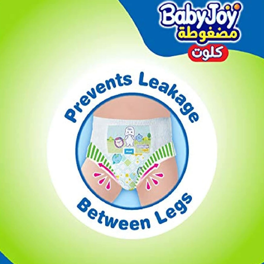 BabyJoy Compressed Diamond Pad Culotte Pant Baby Diapers, Size 4, Large For 9-14Kg Baby, Jumbo Pack of 88's - Easy Pharmacy LLC