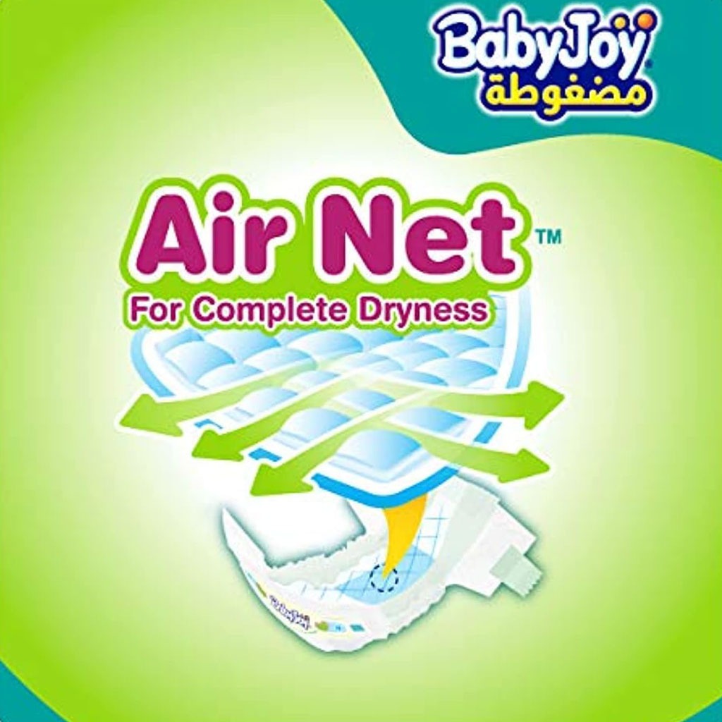 BabyJoy Compressed Diamond Pad Baby Diapers, Size 7, For 18+Kg Baby, Pack of 34's - Easy Pharmacy LLC
