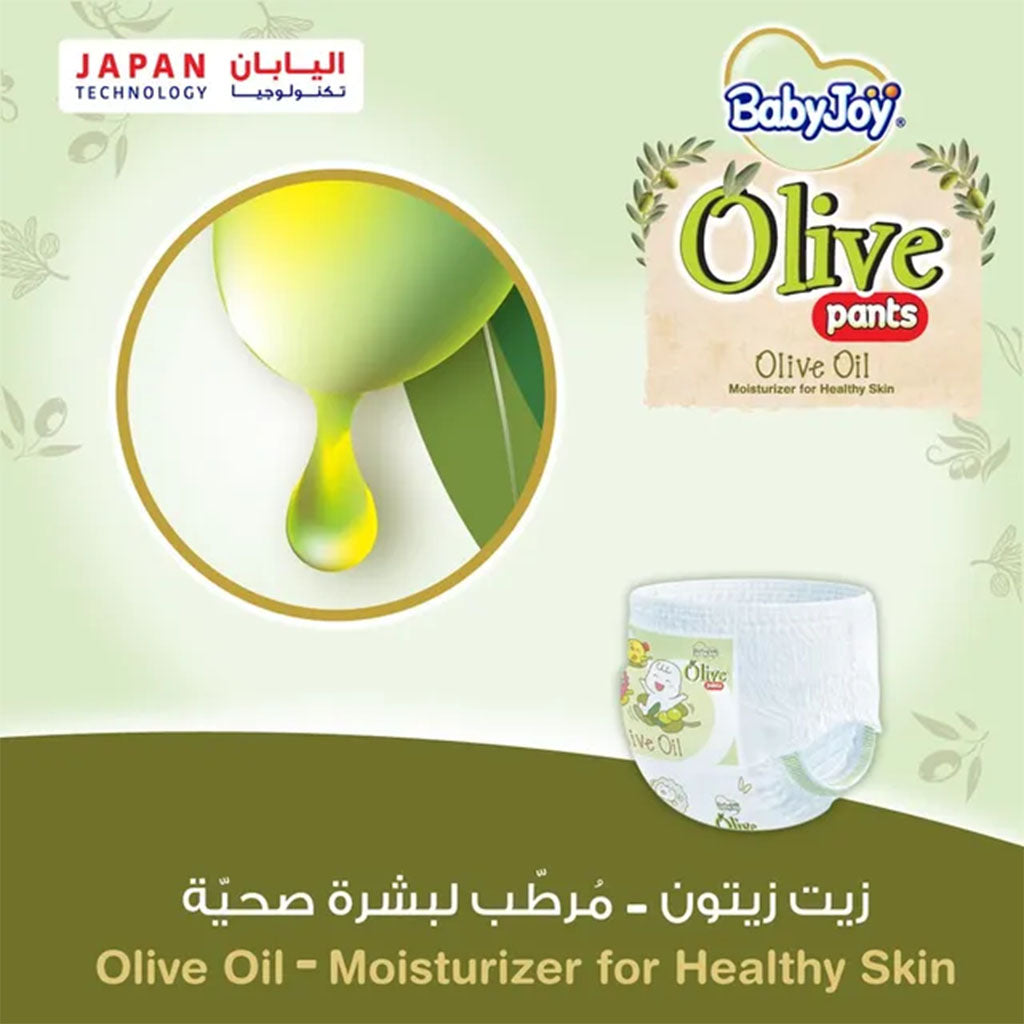 BabyJoy Olive Baby Pant Diapers, Size 5, Junior For 12-18Kg Baby, Mega Pack of 40's - Easy Pharmacy LLC