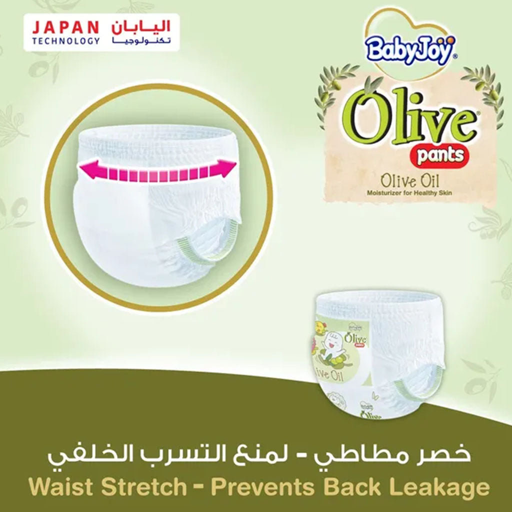 BabyJoy Olive Baby Pant Diapers, Size 5, Junior For 12-18Kg Baby, Mega Pack of 40's - Easy Pharmacy LLC