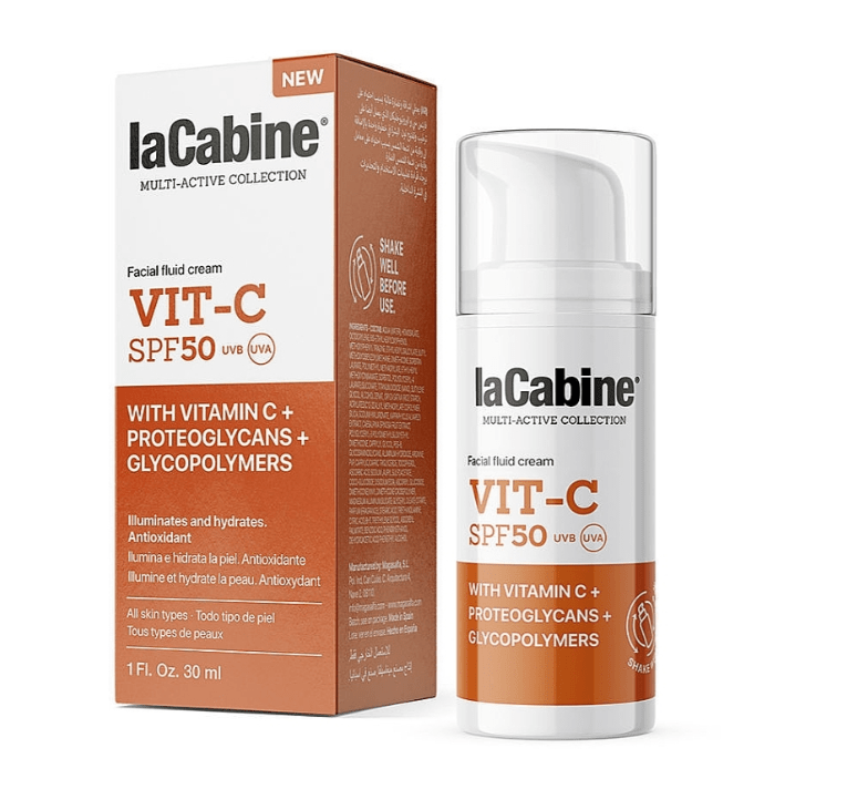 Lacabine Vit-C Illuminating & Hydrating Antioxidant Fluid Facial Cream With Vitamin C & SPF50 For All Skin Types 30ml - Easy Pharmacy LLC