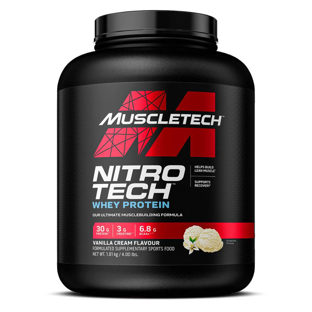 MuscleTech Nitrotech Whey Protein Powder, Vanilla Cream Flavor, 4lb - Easy Pharmacy LLC