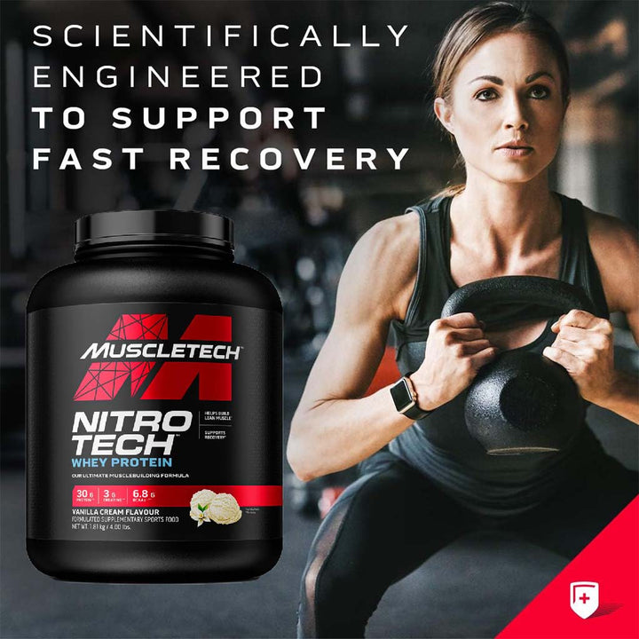 MuscleTech Nitrotech Whey Protein Powder, Vanilla Cream Flavor, 4lb - Easy Pharmacy LLC