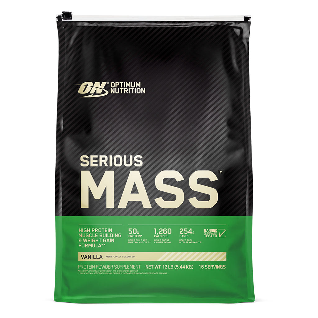 Optimum Nutrition Serious Mass Protein Powder, Vanilla Flavor, 12lb - Easy Pharmacy LLC
