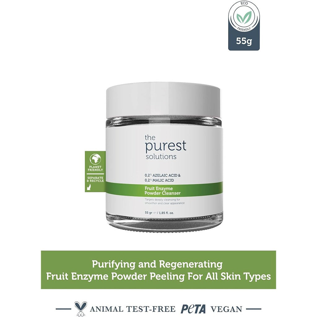 The Purest Solutions 0.2% Azelaic Acid & 0.2% Malic Acid Fruit Enzyme Powder Cleanser 55g - Easy Pharmacy LLC