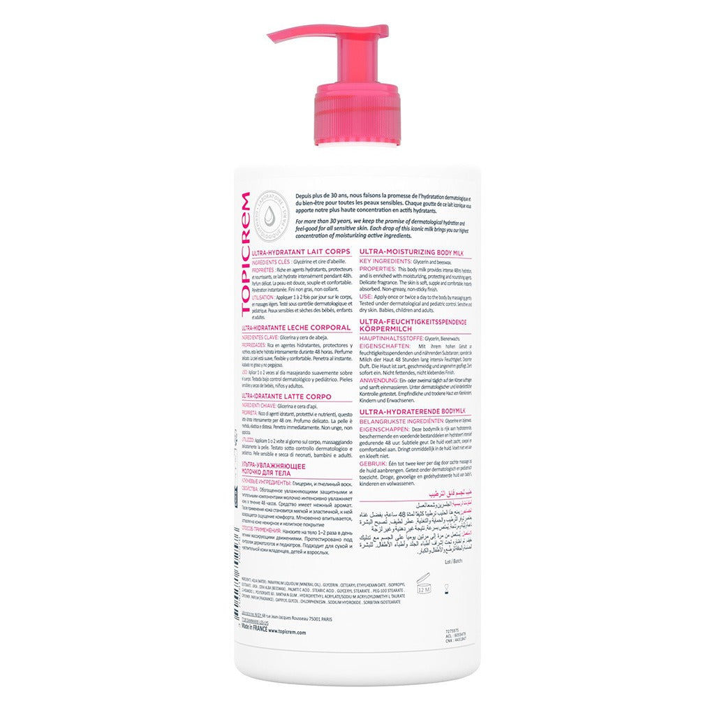 Topicrem Ultra-Moisturizing Body Milk 1000ml - Easy Pharmacy LLC