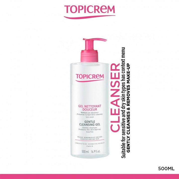 Topicrem Gentle Body & Hair Cleansing Gel For Sensitive & Dry Skin 500ml - Easy Pharmacy LLC