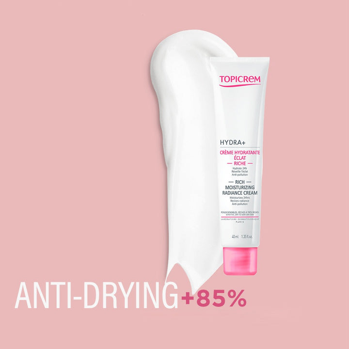 Topicrem Hydra+ Rich Moisturizing Radiance Cream For Sensitive & Dry To Very Dry Skin 40ml - Easy Pharmacy LLC