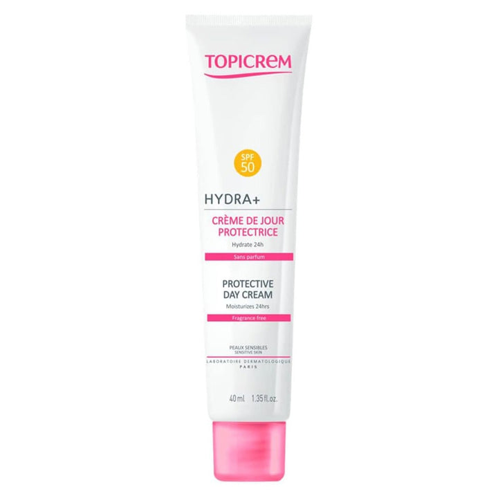 Topicrem Hydra + Protective Day Cream With SPF 50+ For Sensitive Skin, Fragrance Free 40ml - Easy Pharmacy LLC