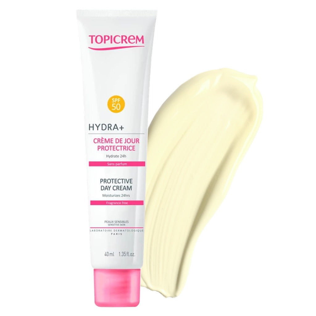 Topicrem Hydra + Protective Day Cream With SPF 50+ For Sensitive Skin, Fragrance Free 40ml - Easy Pharmacy LLC
