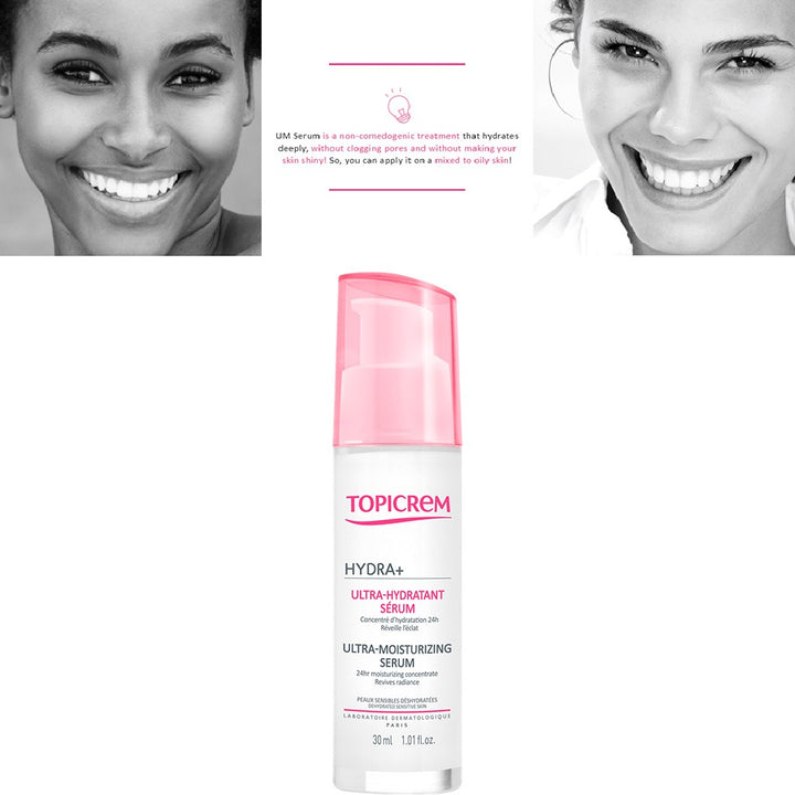 Topicrem Hydra+ Ultra Moisturizing Face Serum For Dehydrated, Sensitive Skin 30ml - Easy Pharmacy LLC