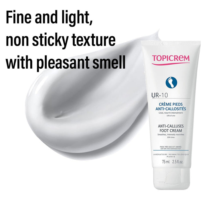 Topicrem UR 10 Anti-Callus Foot Cream For Very Dry And Damaged Feet 75ml - Easy Pharmacy LLC