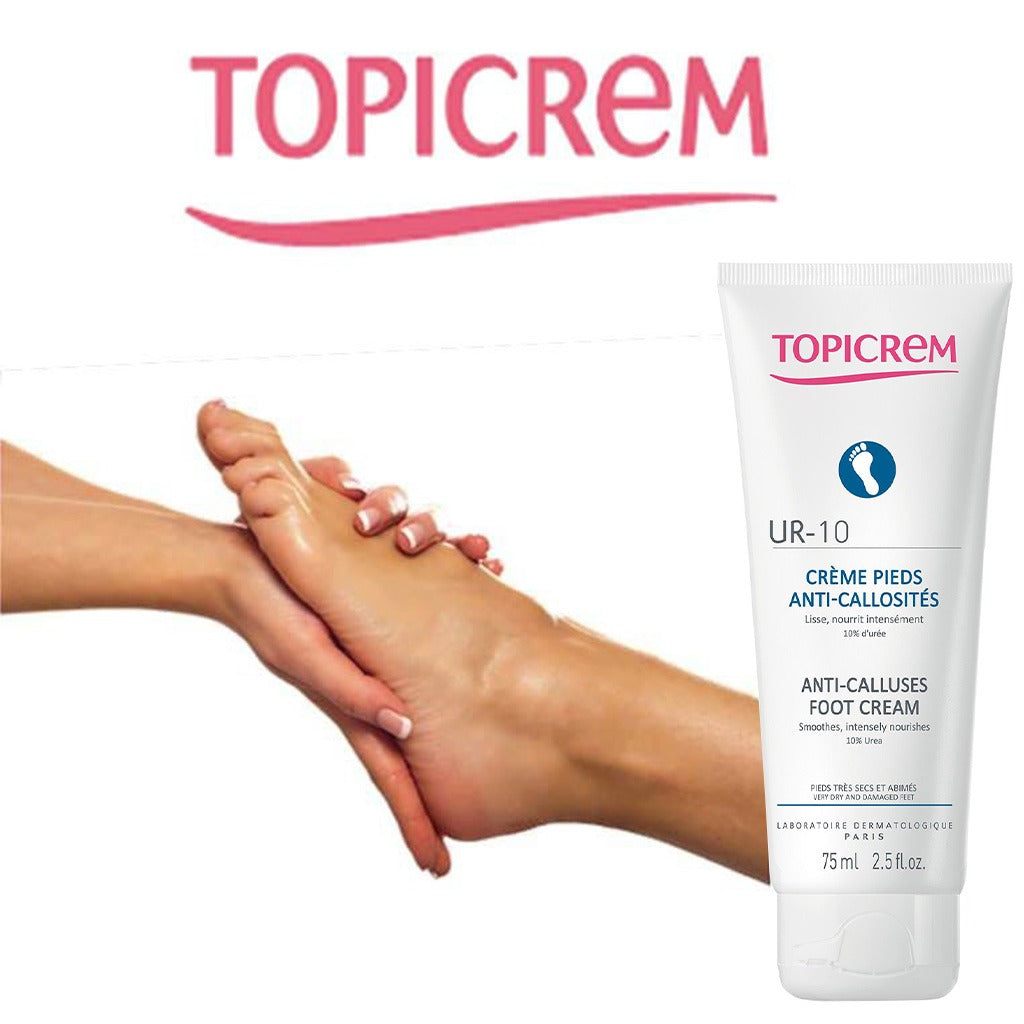 Topicrem UR 10 Anti-Callus Foot Cream For Very Dry And Damaged Feet 75ml - Easy Pharmacy LLC