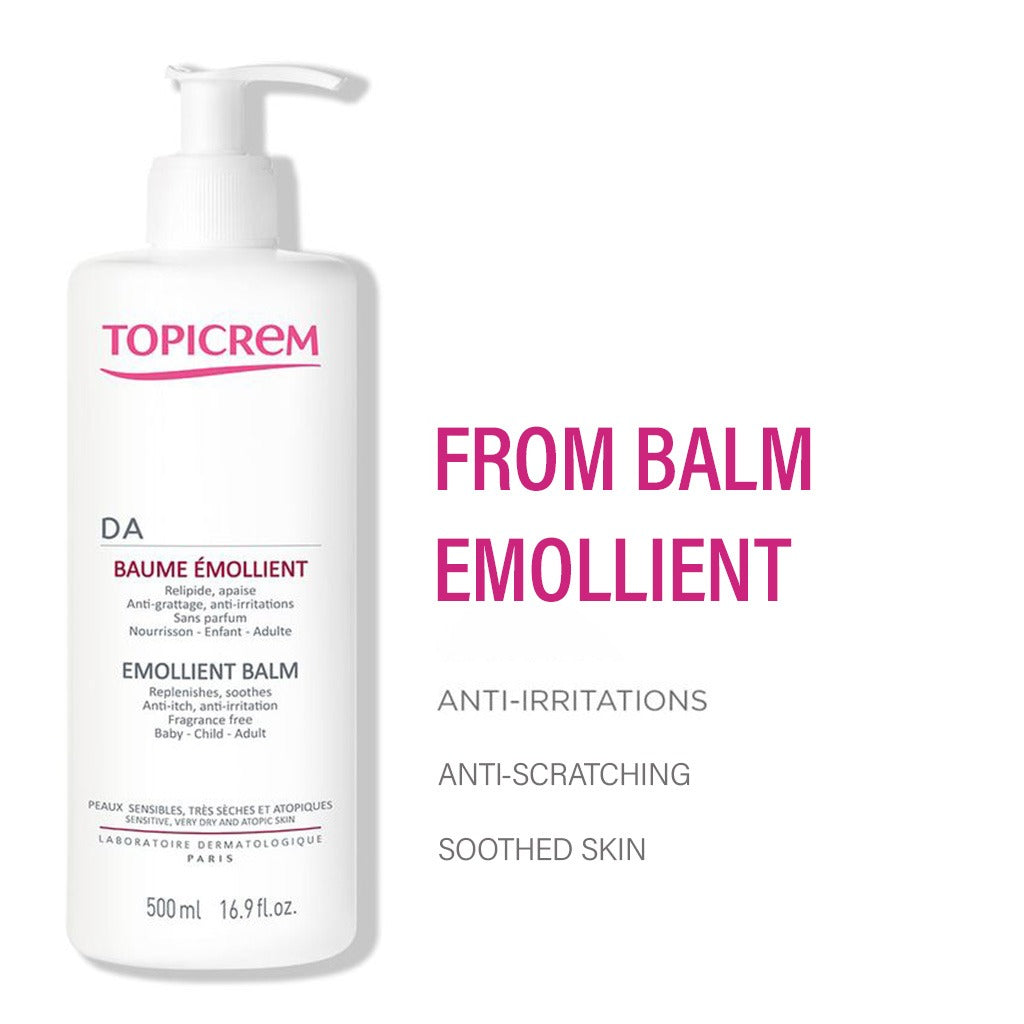 Topicrem DA Emollient Balm For Sensitive, Atopic & Very Dry Skin 500ml - Easy Pharmacy LLC