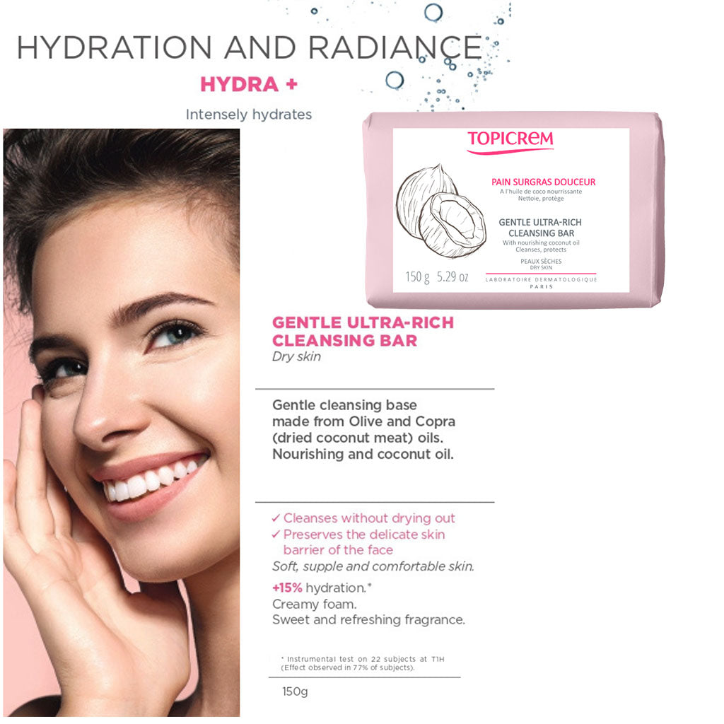 Topicrem Gentle Ultra-Rich Cleansing Bar For Dry Skin 150g - Easy Pharmacy LLC