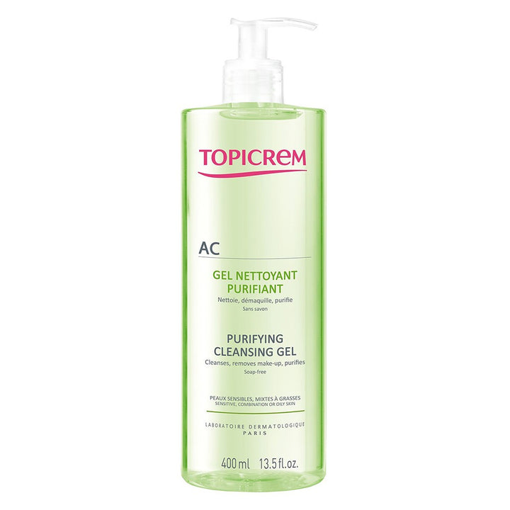 Topicrem AC Purifying Face Cleansing Gel For Sensitive, Combination & Oily Skin 400ml - Easy Pharmacy LLC