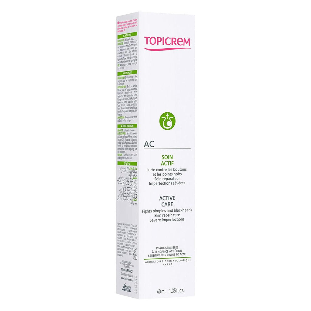 Topicrem AC Soin Actif Active Care Cream For Sensitive Skin Prone To Acne 40ml - Easy Pharmacy LLC