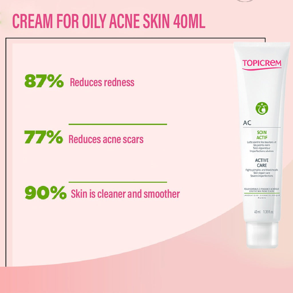 Topicrem AC Soin Actif Active Care Cream For Sensitive Skin Prone To Acne 40ml - Easy Pharmacy LLC