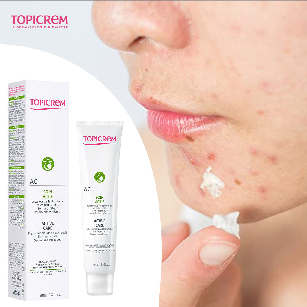 Topicrem AC Soin Actif Active Care Cream For Sensitive Skin Prone To Acne 40ml - Easy Pharmacy LLC