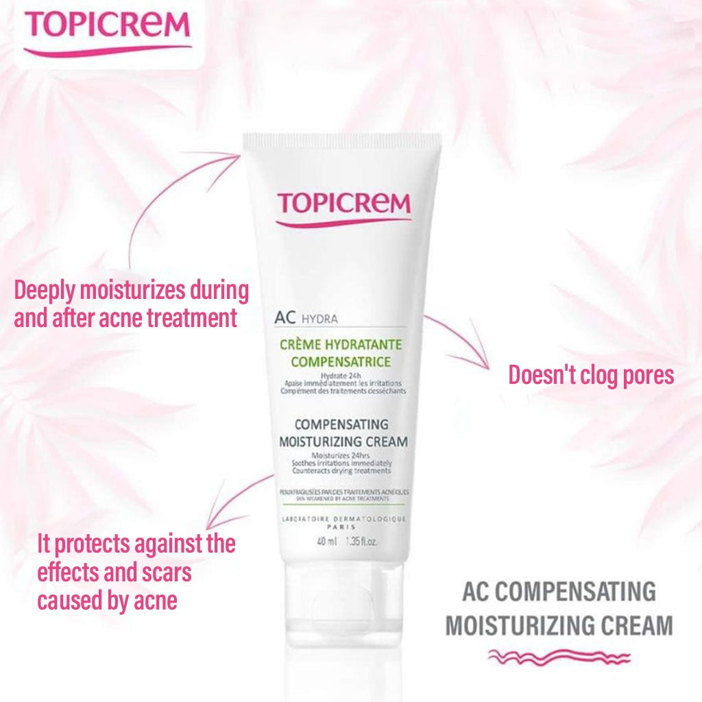 Topicrem AC Hydra Compensating Moisturizing Cream For Skin Weakened By Acne Treatments 40ml - Easy Pharmacy LLC