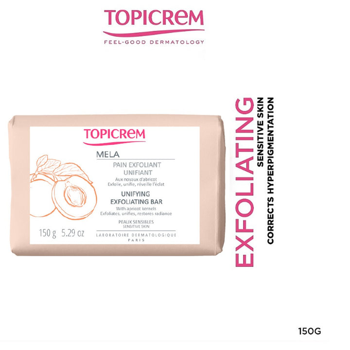 Topicrem Mela Unifying Exfoliating Bar For Sensitive Skin 150g - Easy Pharmacy LLC