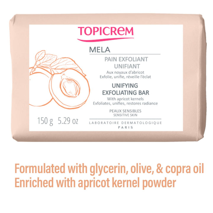 Topicrem Mela Unifying Exfoliating Bar For Sensitive Skin 150g - Easy Pharmacy LLC