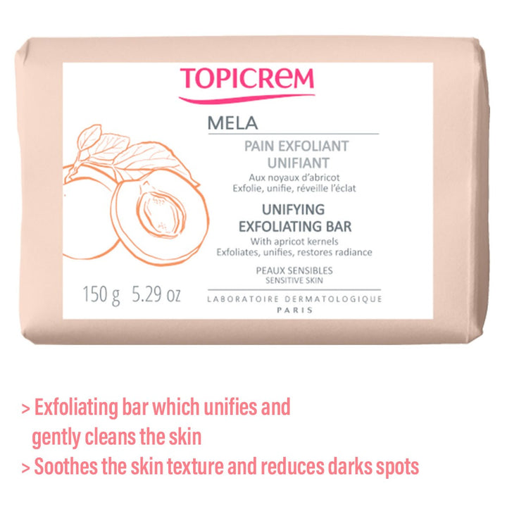 Topicrem Mela Unifying Exfoliating Bar For Sensitive Skin 150g - Easy Pharmacy LLC