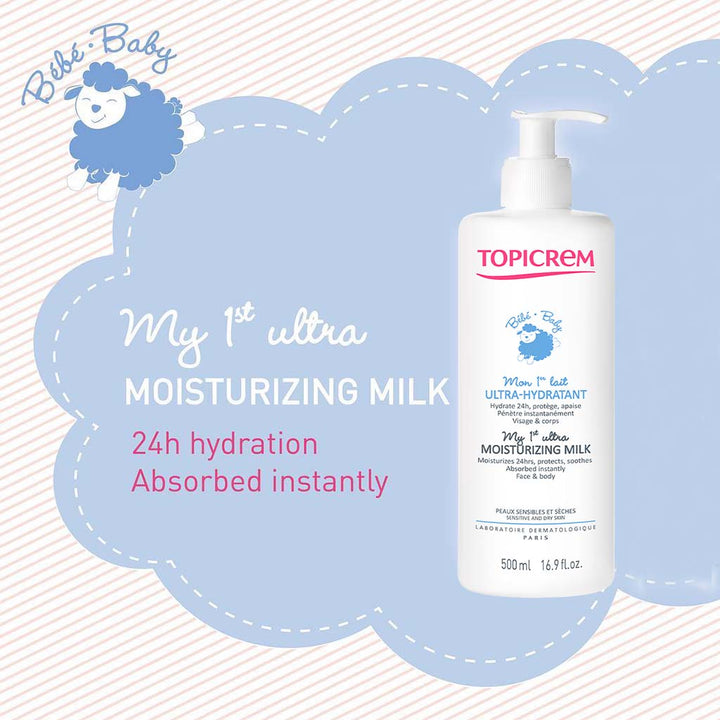 Topicrem Baby My 1st Ultra Moisturizing Milk For Sensitive & Dry Skin 500ml - Easy Pharmacy LLC