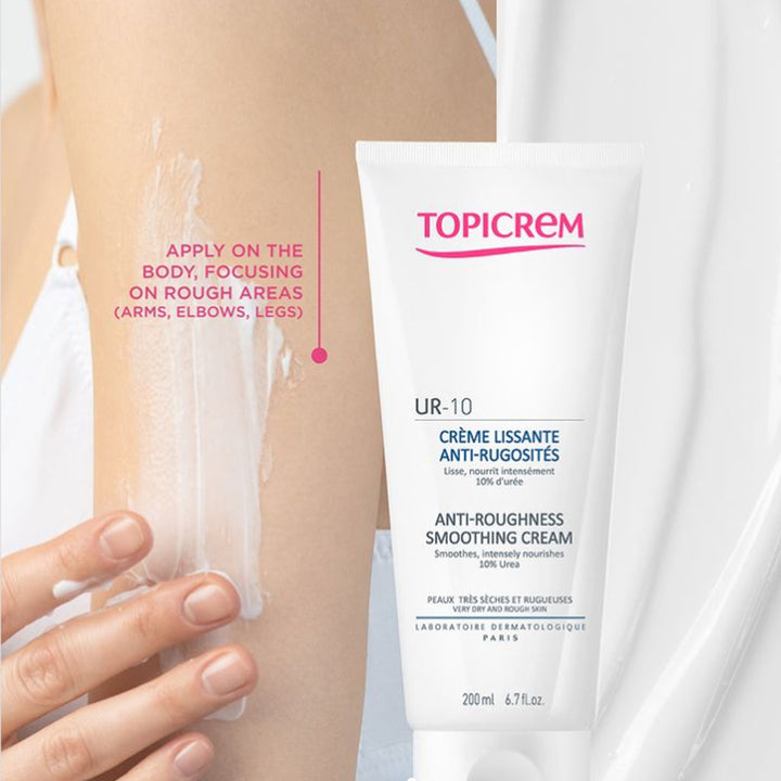 Topicrem UR-10 Anti-Roughness Smoothing Cream For Very Dry And Rough Skin 200ml - Easy Pharmacy LLC