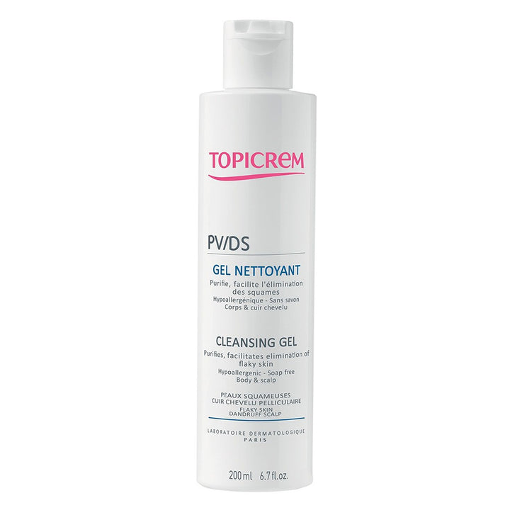 Topicrem PV/DS Cleansing Gel For Flaky Body & Scalp, Soap-Free 200ml - Easy Pharmacy LLC