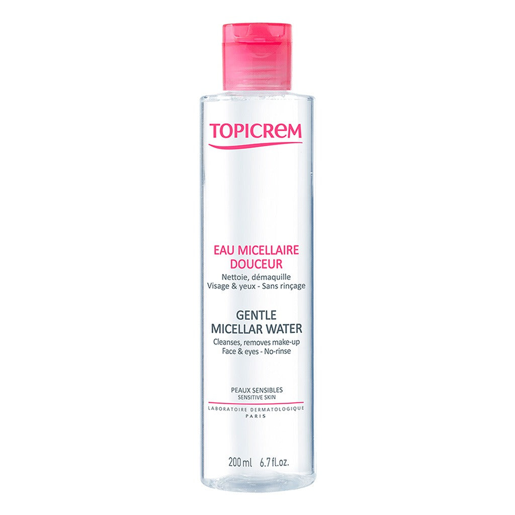 Topicrem Hydra+ Gentle Micellar Water For Sensitive Skin, Cleansing & Makeup Remover Solution For Face & Eyes 200ml - Easy Pharmacy LLC